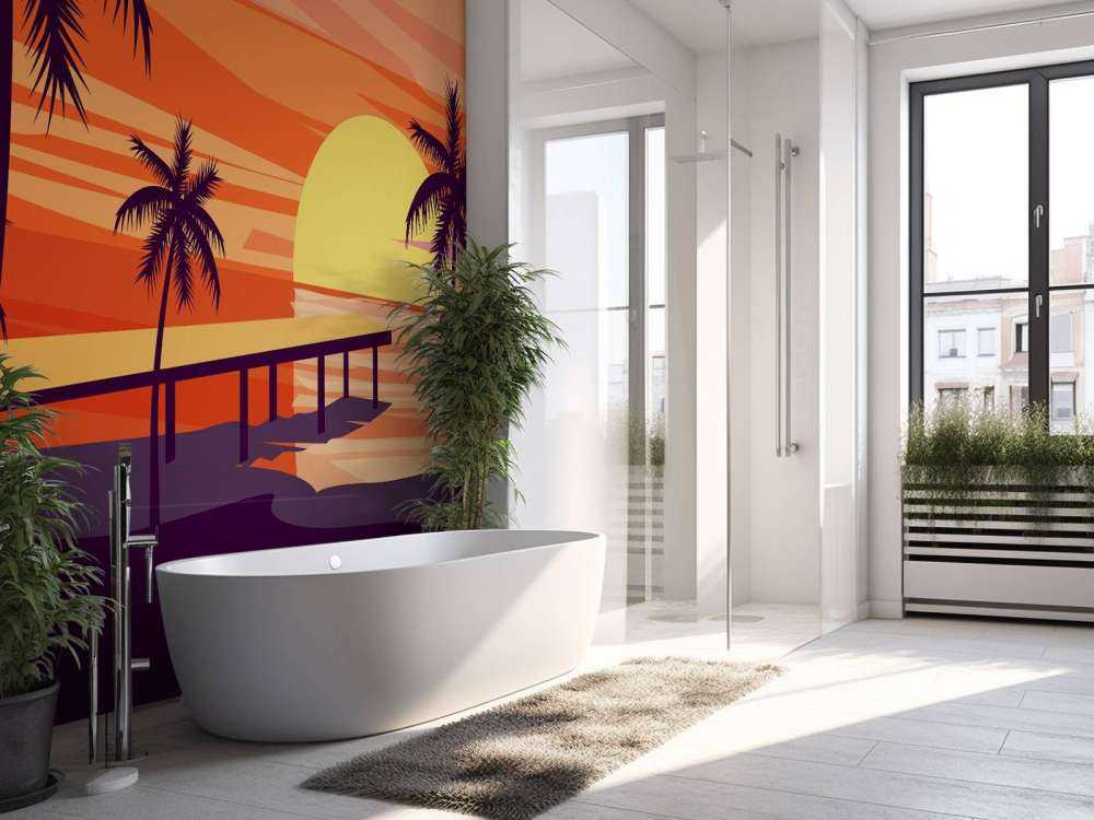 Coucher de soleil dessiné
