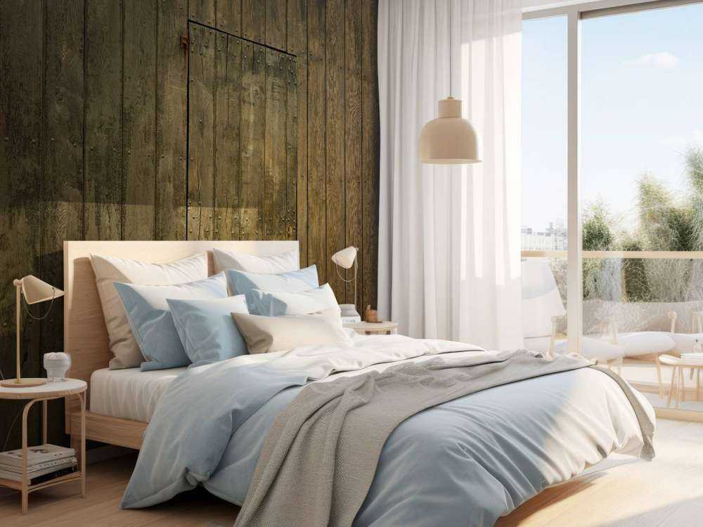 Mur en bois avec porte