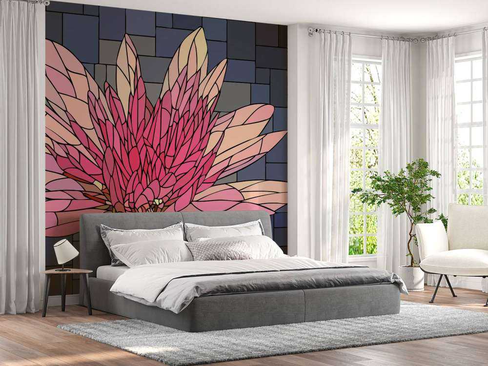 Fleur rose en fleur