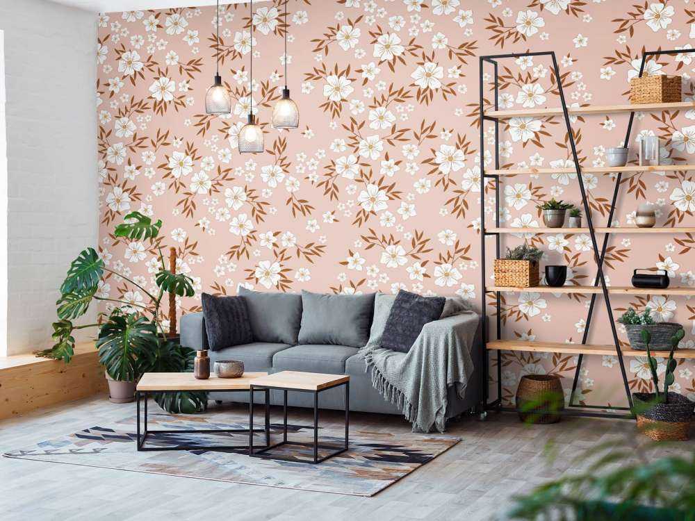 Fleurs avec feuilles
