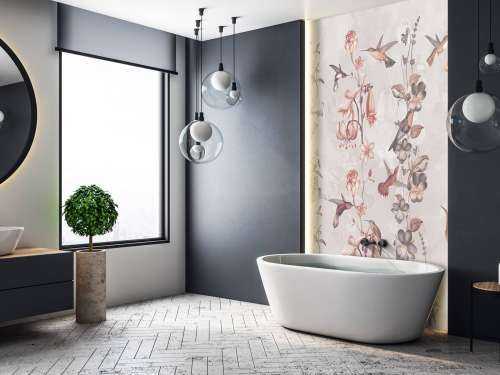 Weadow et Fleurs de Jardin Rose Ancien