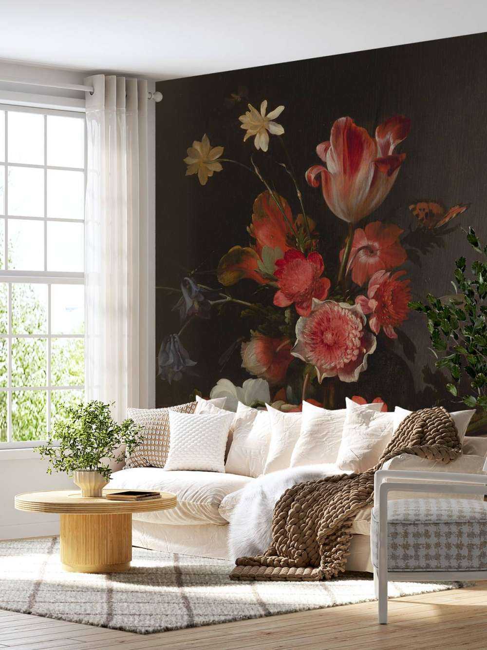 Nature morte avec un bouquet en développement