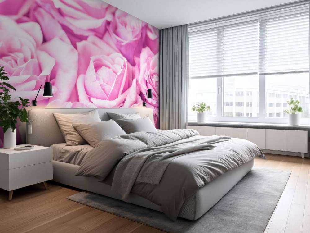 Plusieurs roses roses