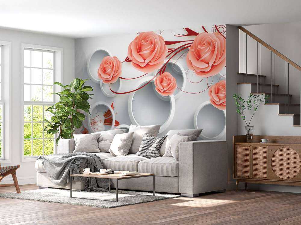 Cercles et fleurs en 3D