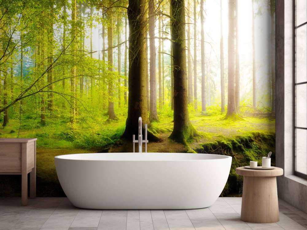 Forêt verte et fraîche