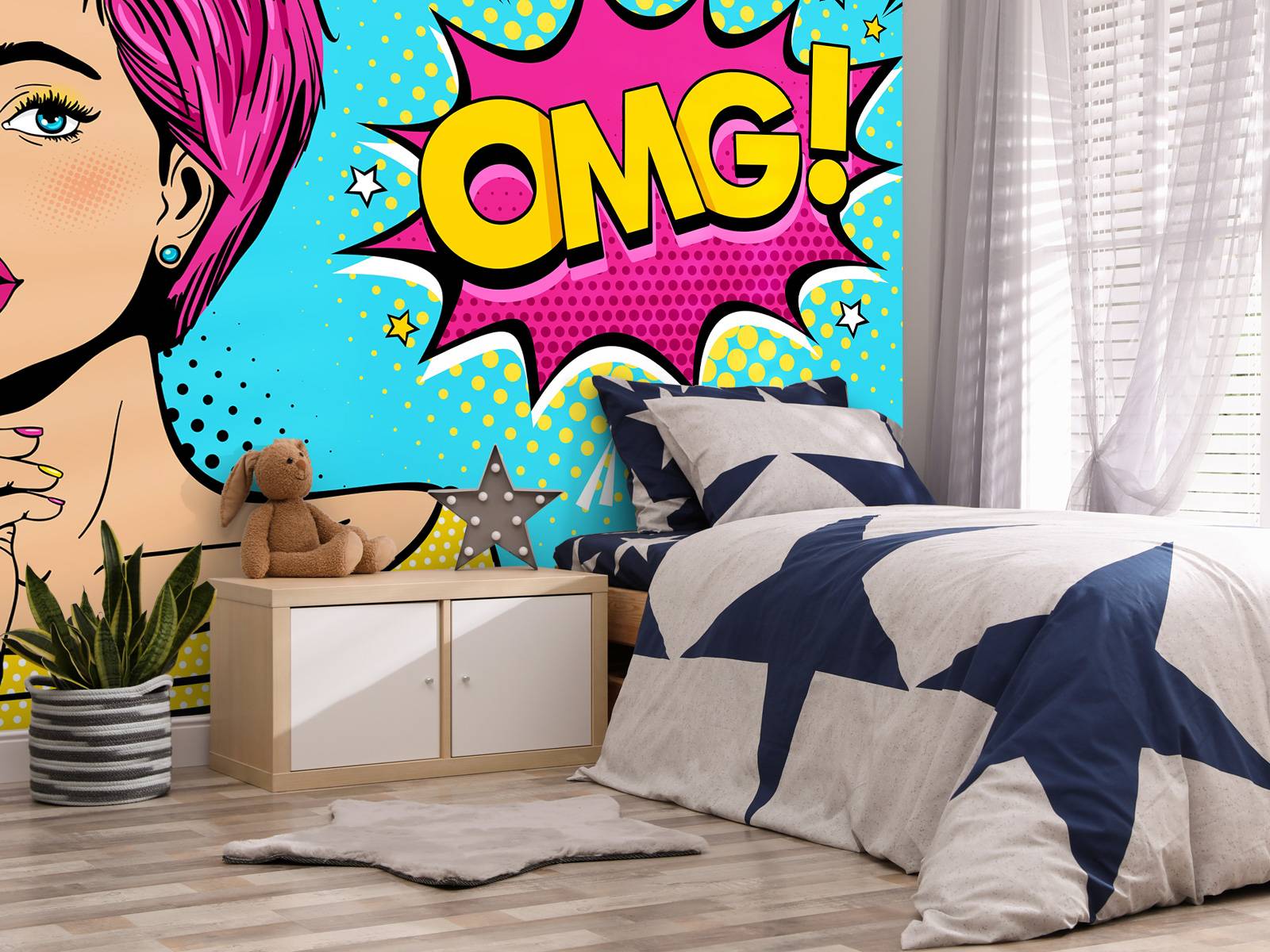 Femme au style pop art