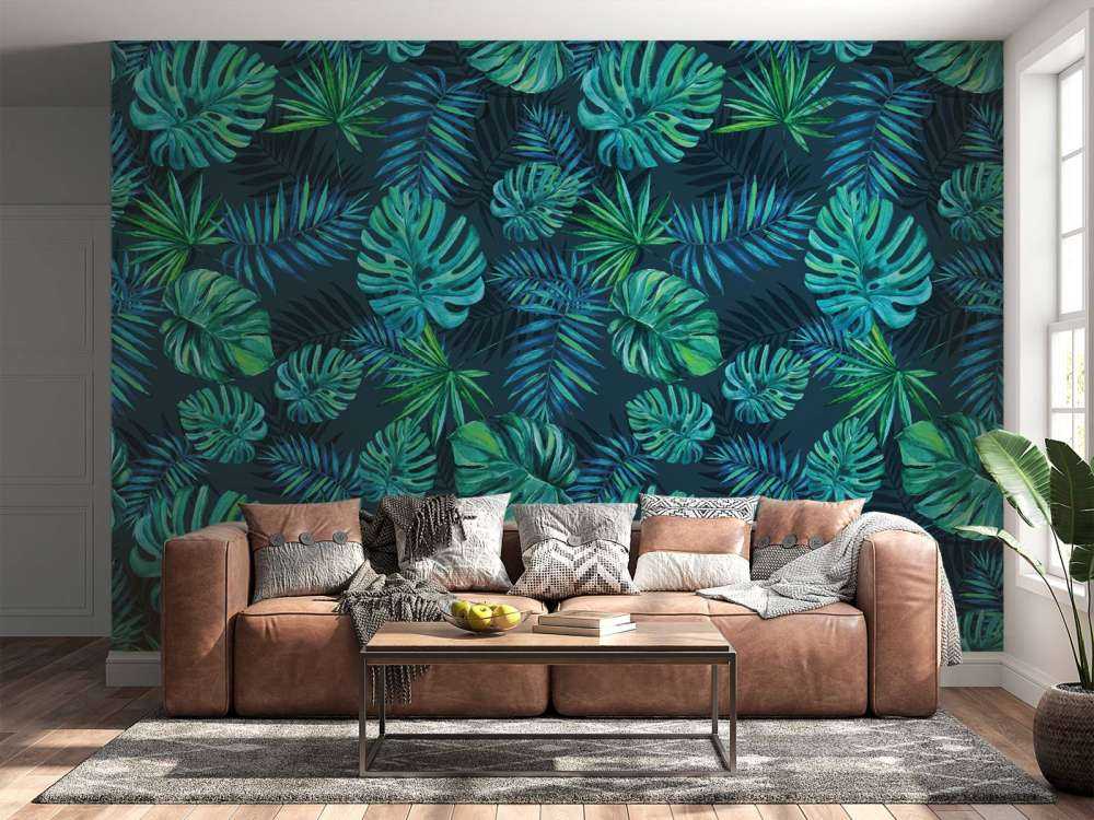 Plantes tropicales en aquarelle