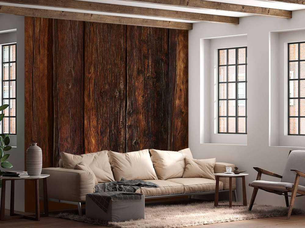 Bois vertical brûlé