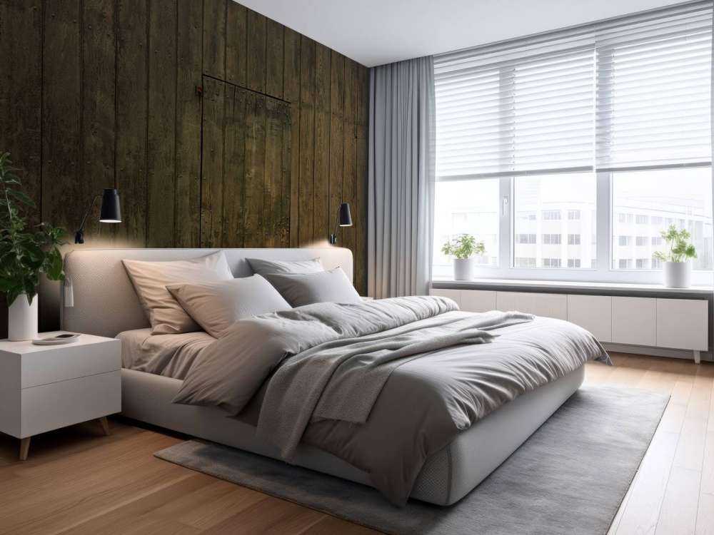 Mur en bois avec porte