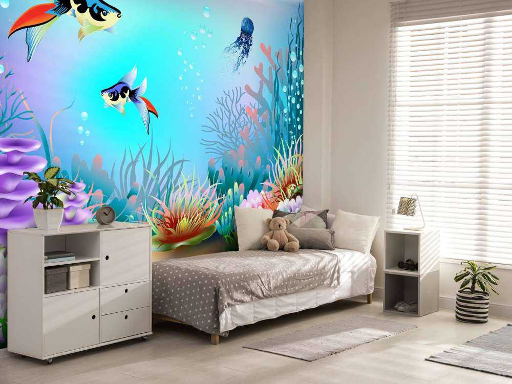 Les poissons dans la mer
