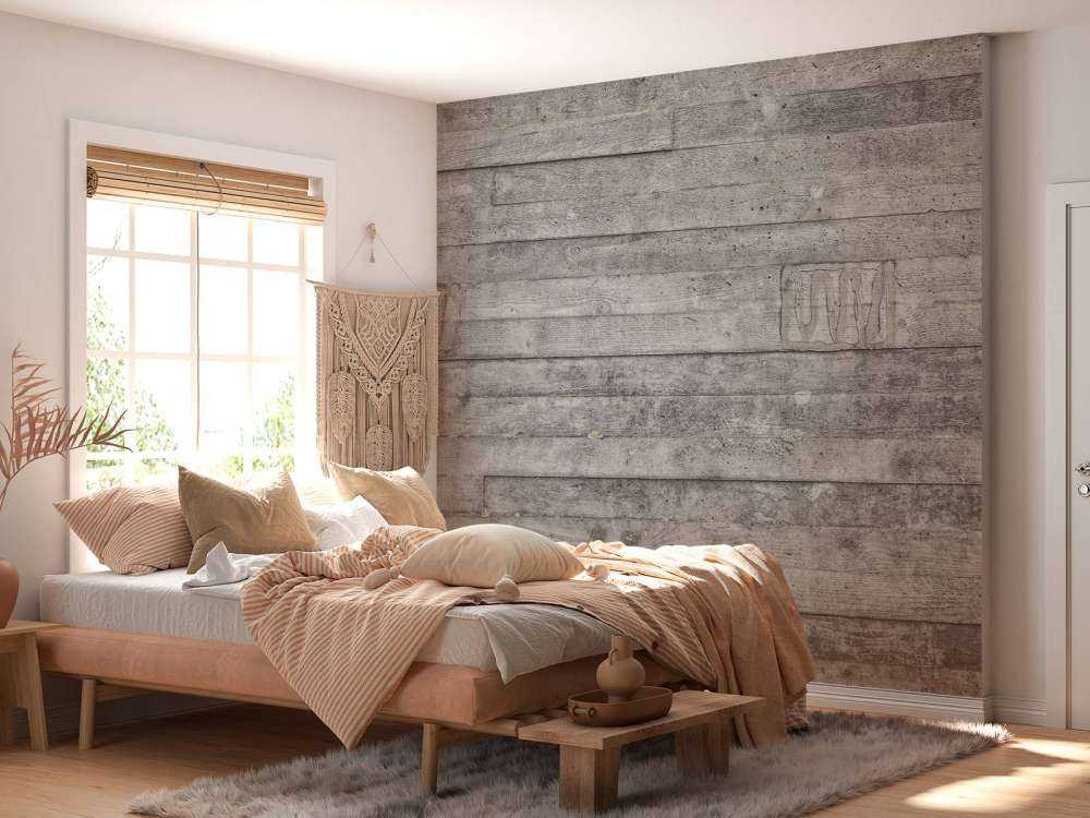 Mur en bois gris