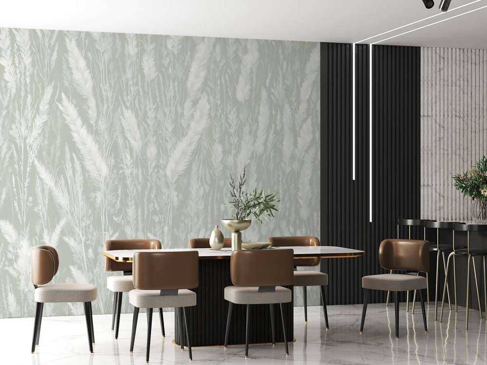 Mur de graminées de champ - vert