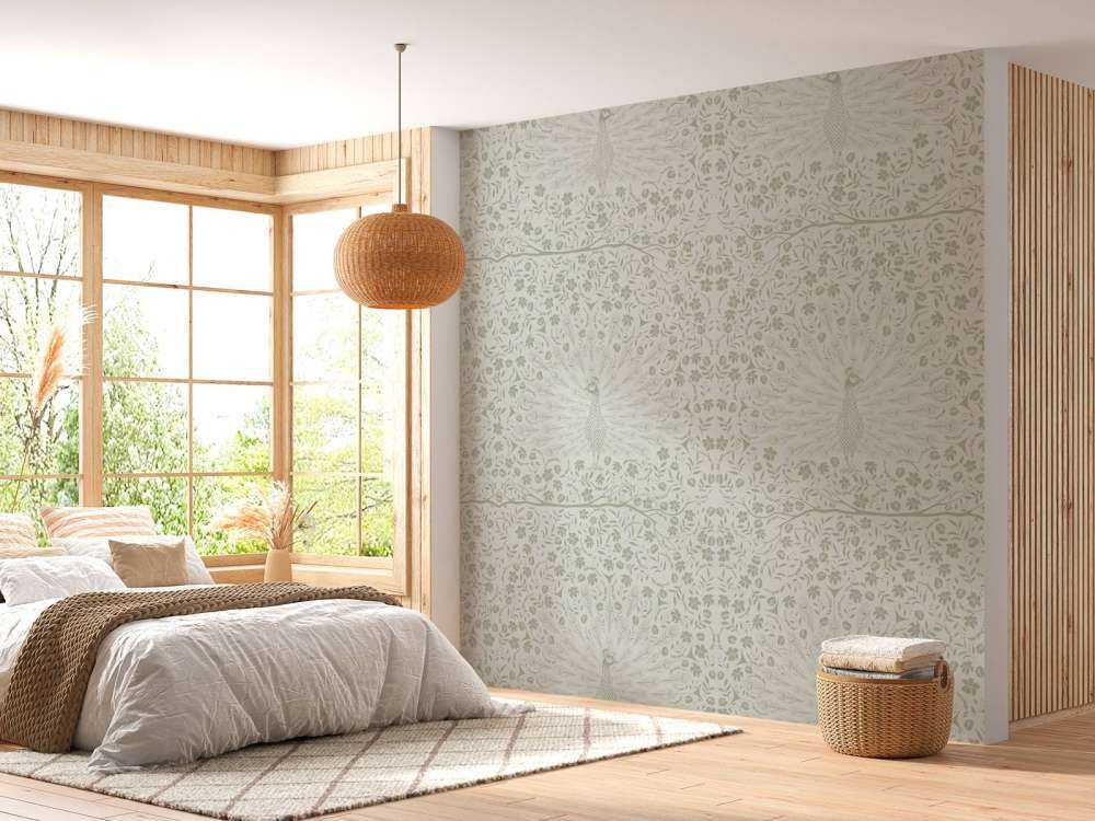 Classic Elegant Peacock Splendour Pattern - vert
