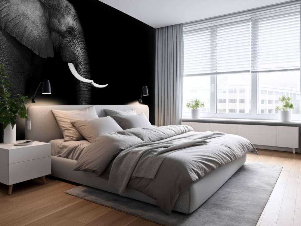 Eléphant sur herbe