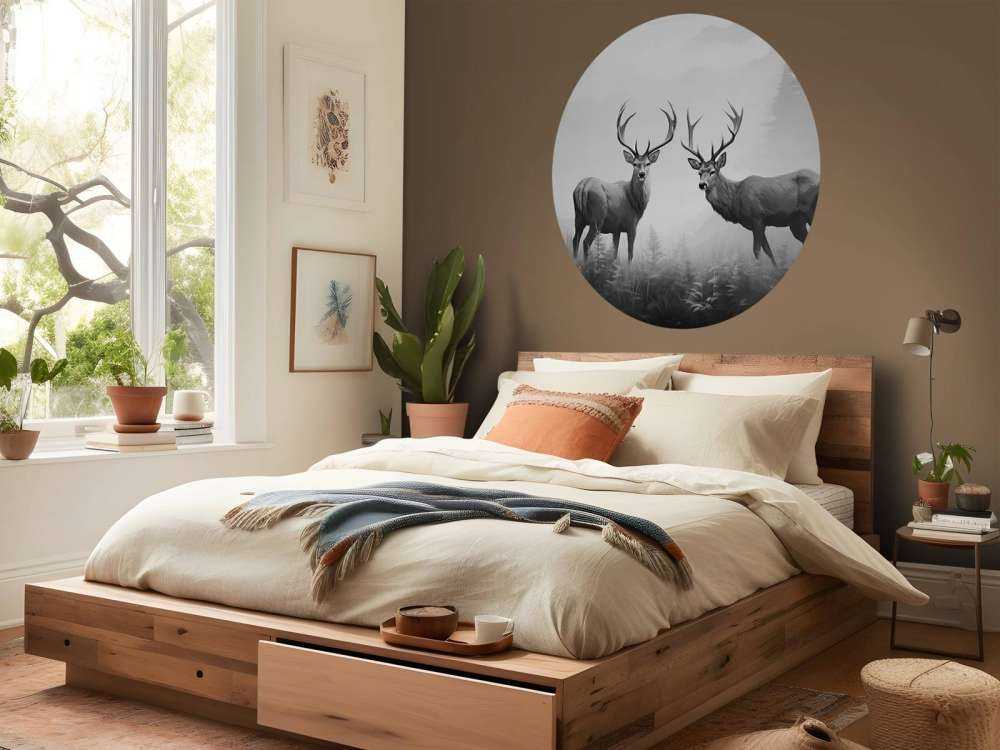 Symétrie des cerfs de la forêt brumeuse