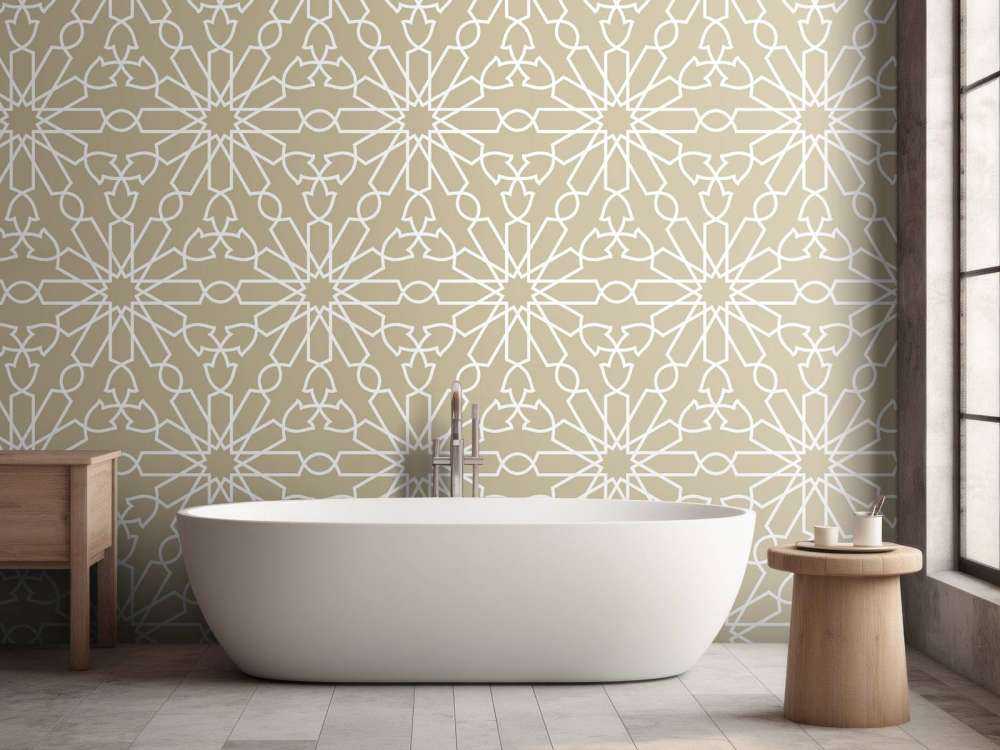 Motif Fleurs géométriques, or