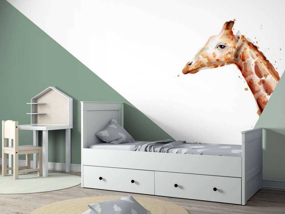 Triangles verts avec girafe