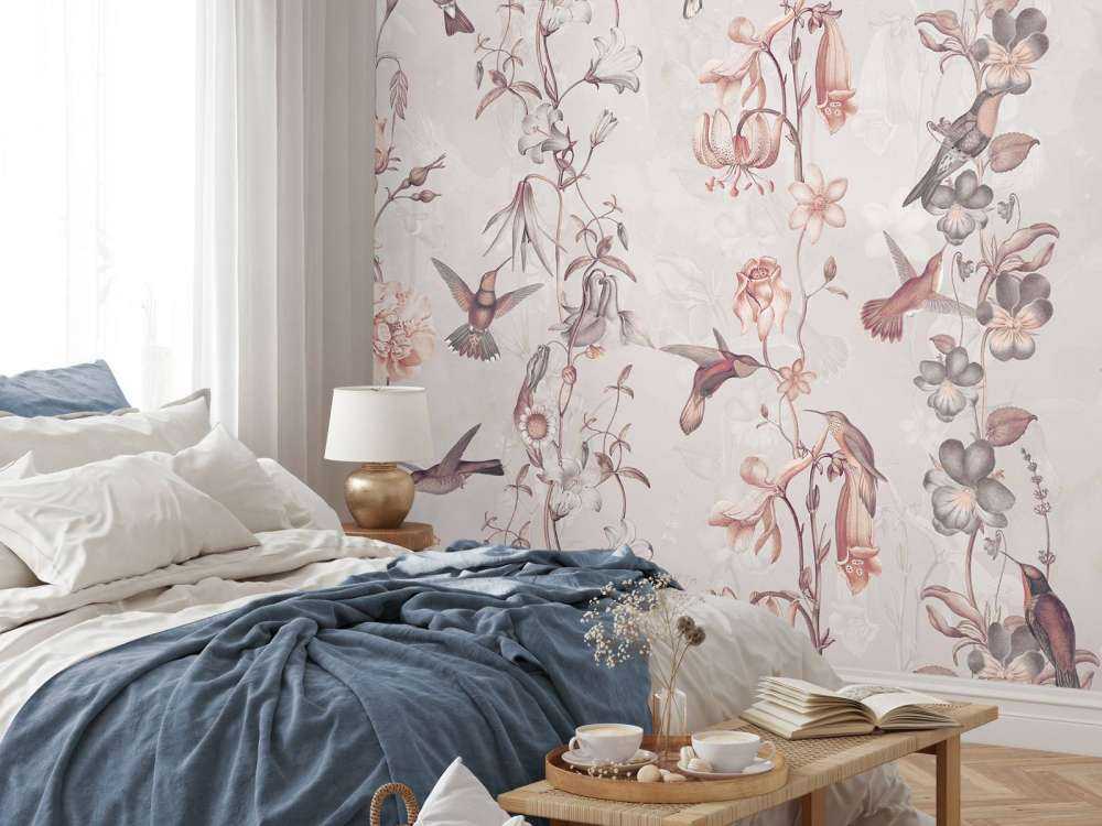 Weadow et Fleurs de Jardin Rose Ancien