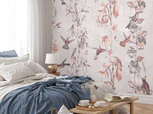 Weadow et Fleurs de Jardin Rose Ancien