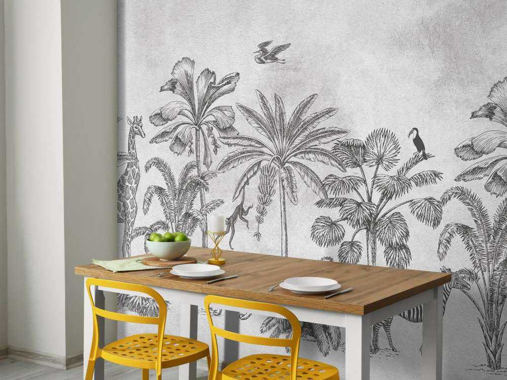 Animal tropical jungle gris