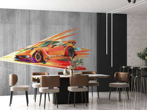Voiture de course graffiti