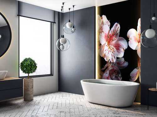 Fleurs d'alstroémère avec reflet