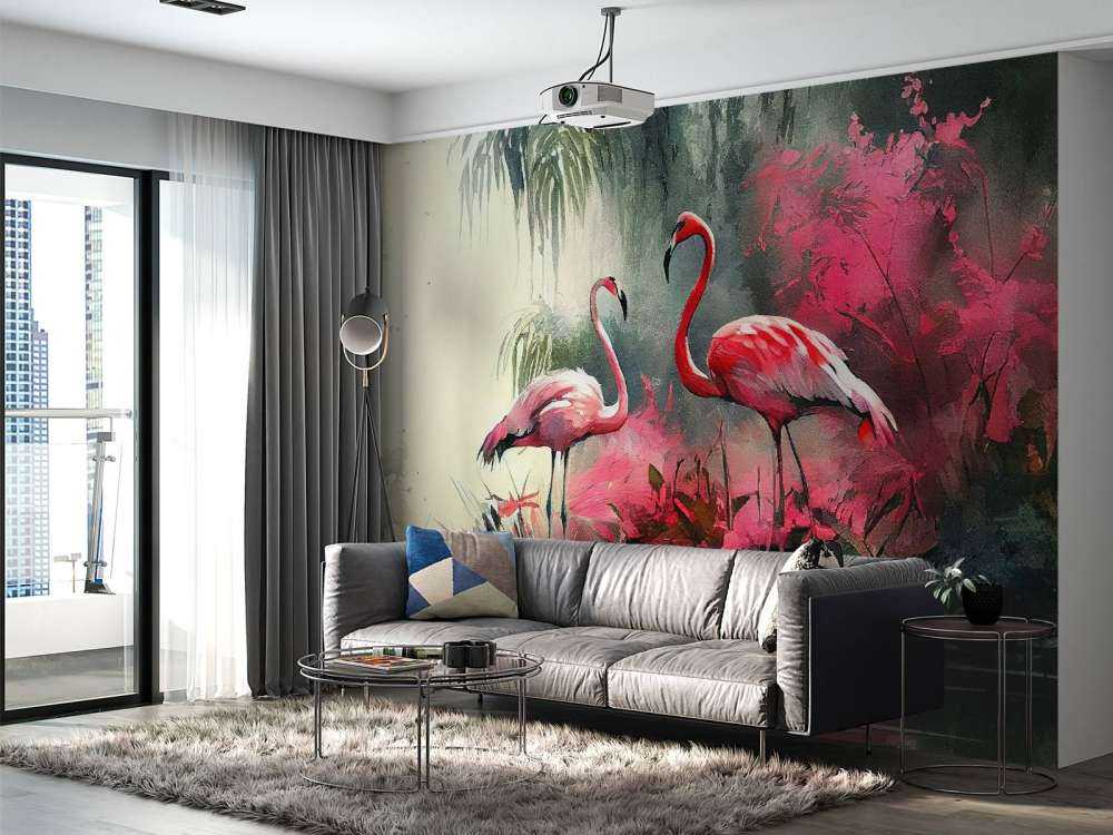 Esquisse de Flamant Carmin