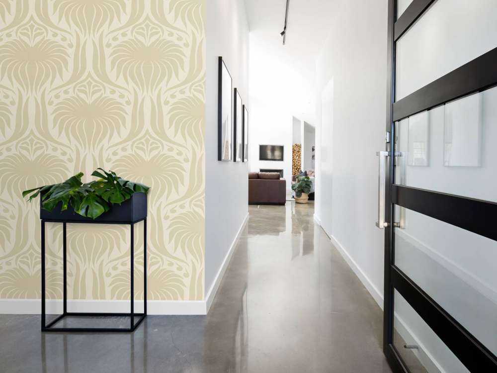 Motif de symétrie en sablier beige