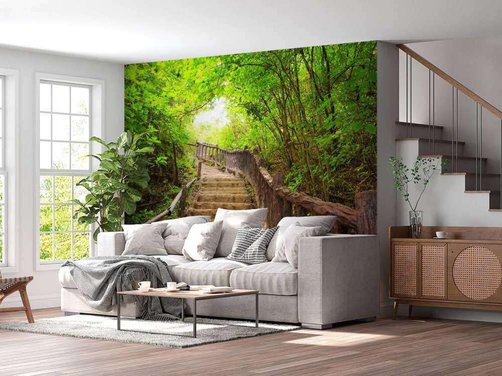 Escalier en forêt