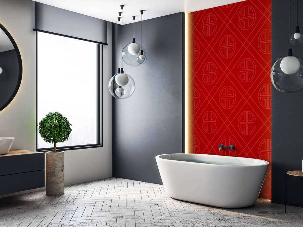 Motif chinois rouge