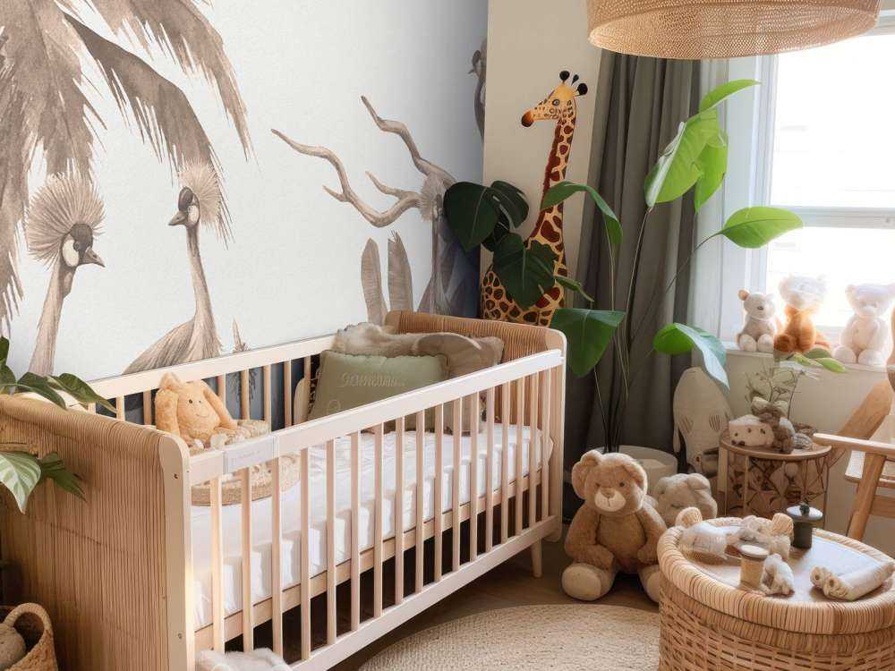 Jungle avec grues en taupe