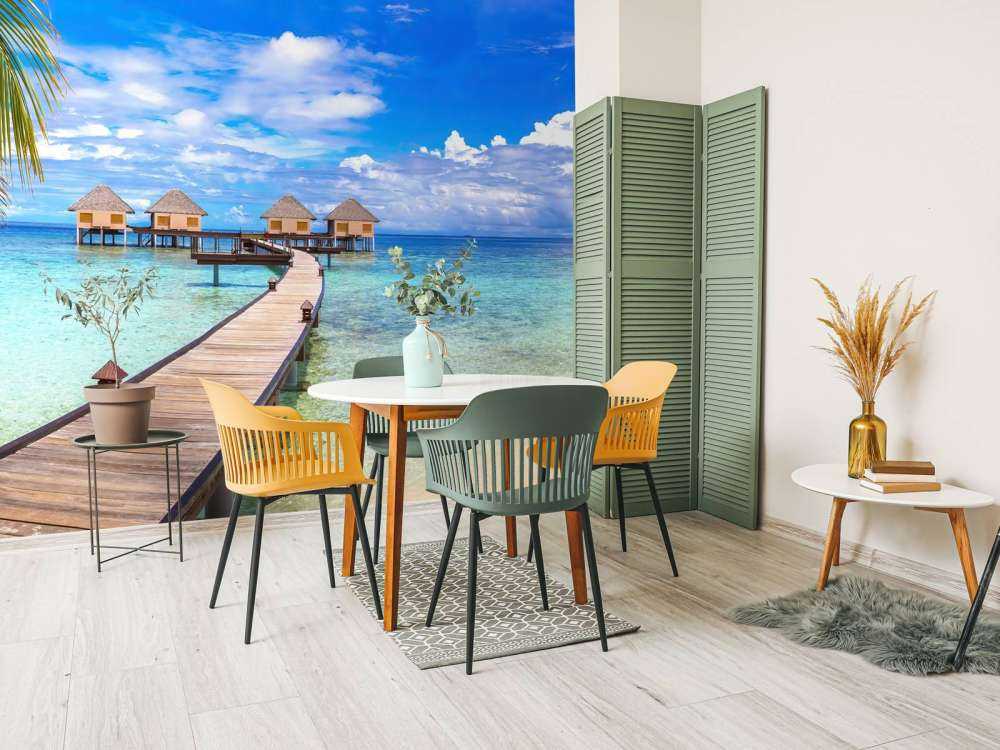Villas aquatiques aux Maldives