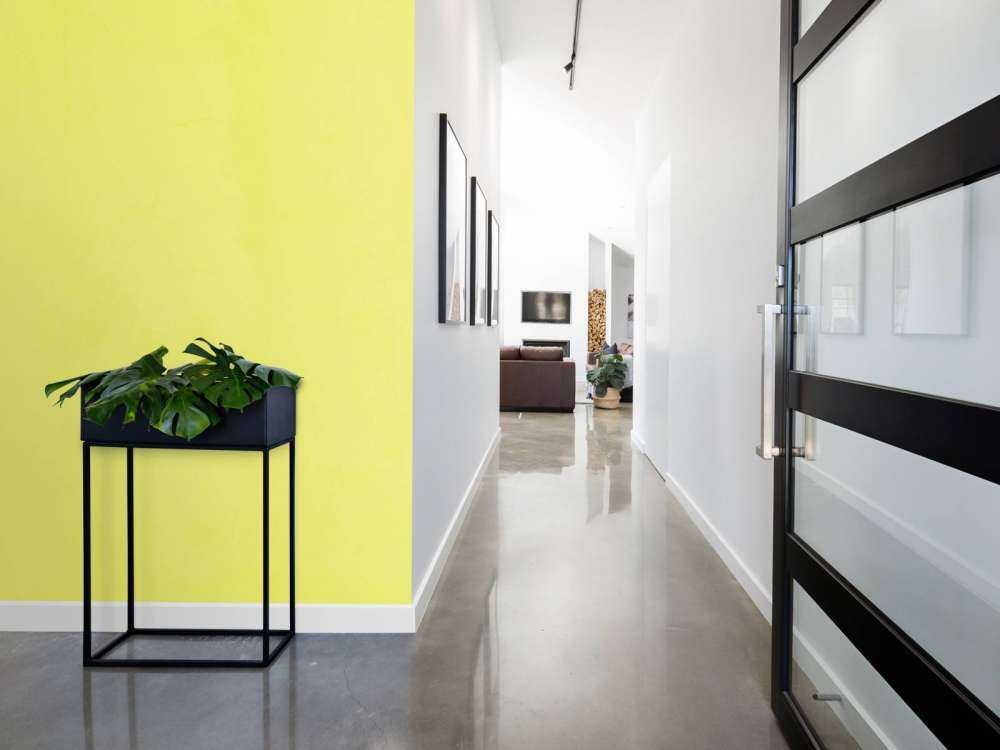 Béton jaune citron vert