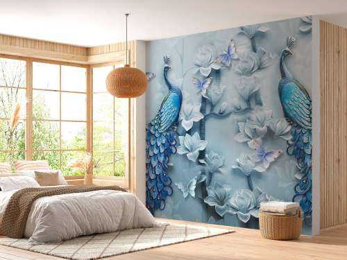 Paons et papillons