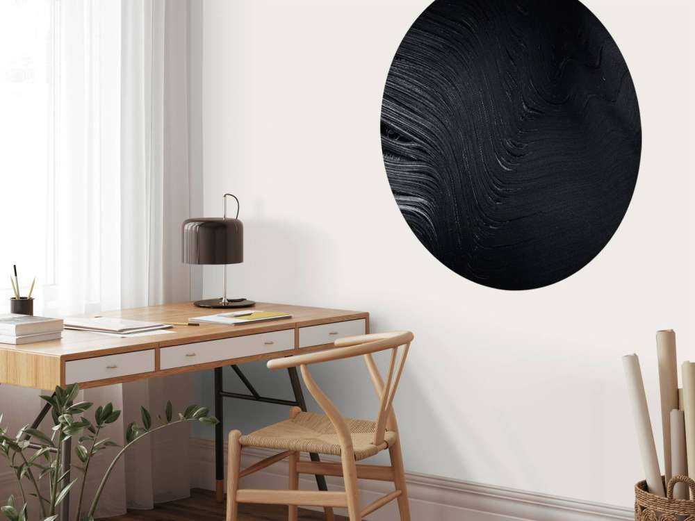 Vieille feuille de palmier en noir et blanc