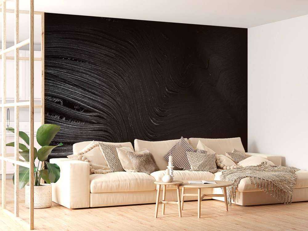 Vieille feuille de palmier en noir et blanc