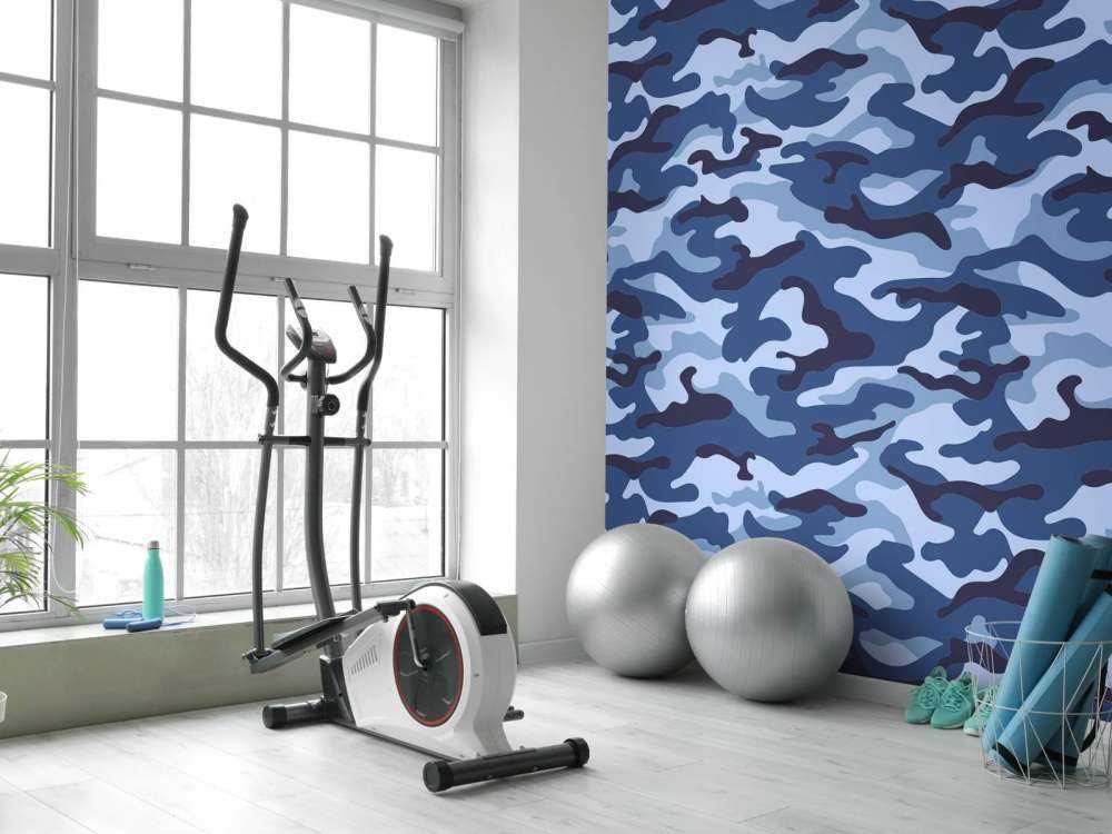 Motif Camouflage bleu