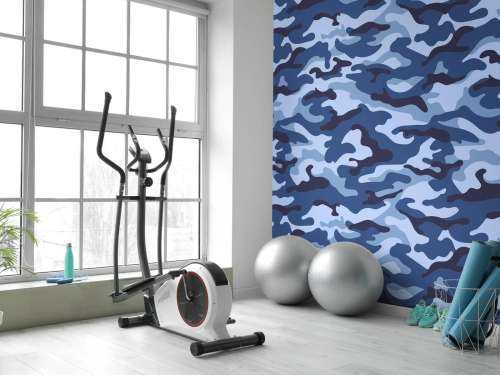 Motif Camouflage bleu