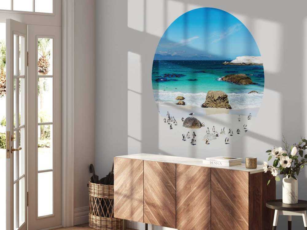 Plage avec pingouins