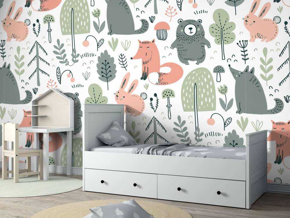 Animaux forestiers colorés
