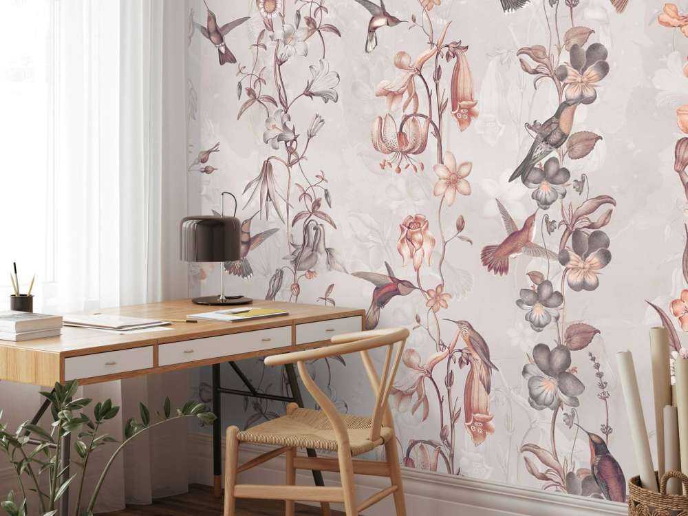 Weadow et Fleurs de Jardin Rose Ancien