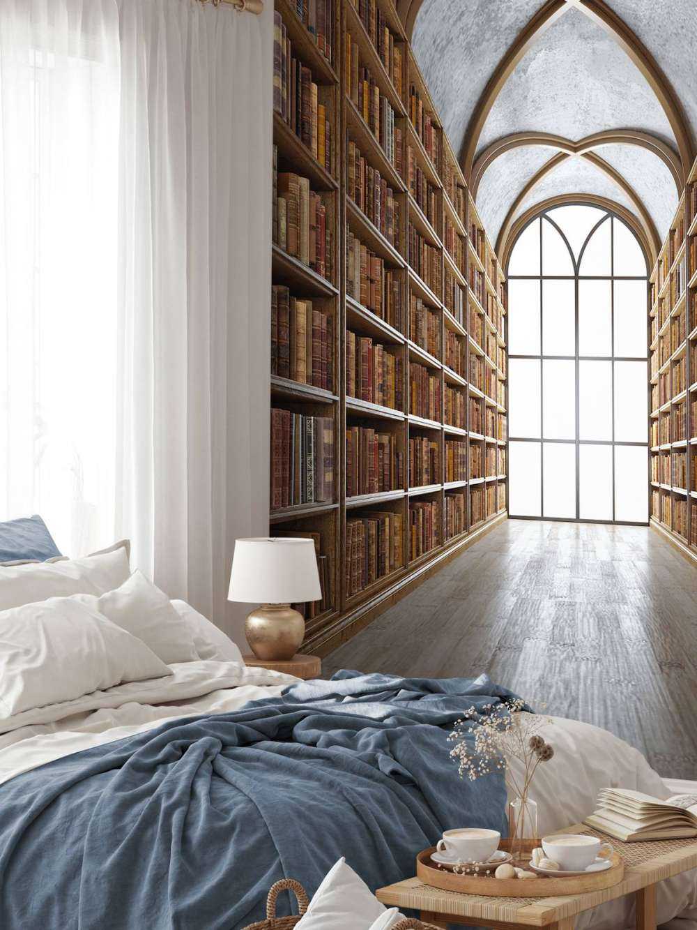 Salle de bibliothèque médiévale