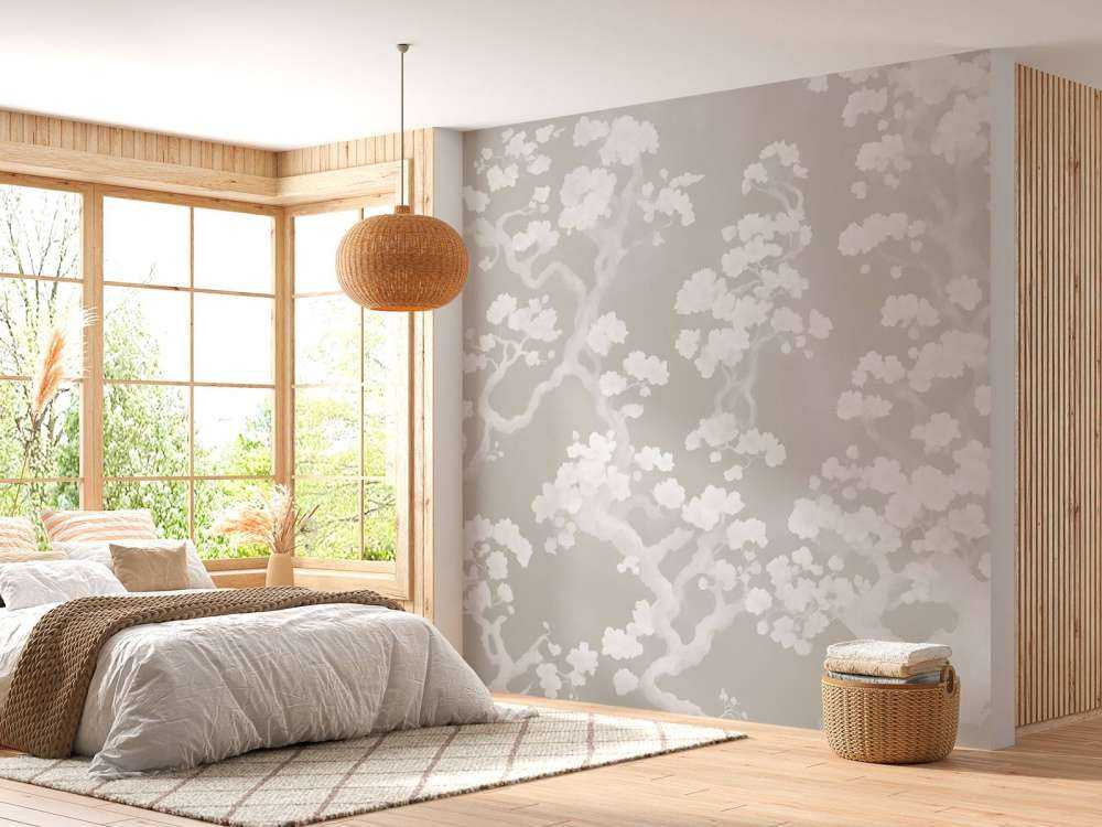 Forêt en fleurs merveilleuse - taupe