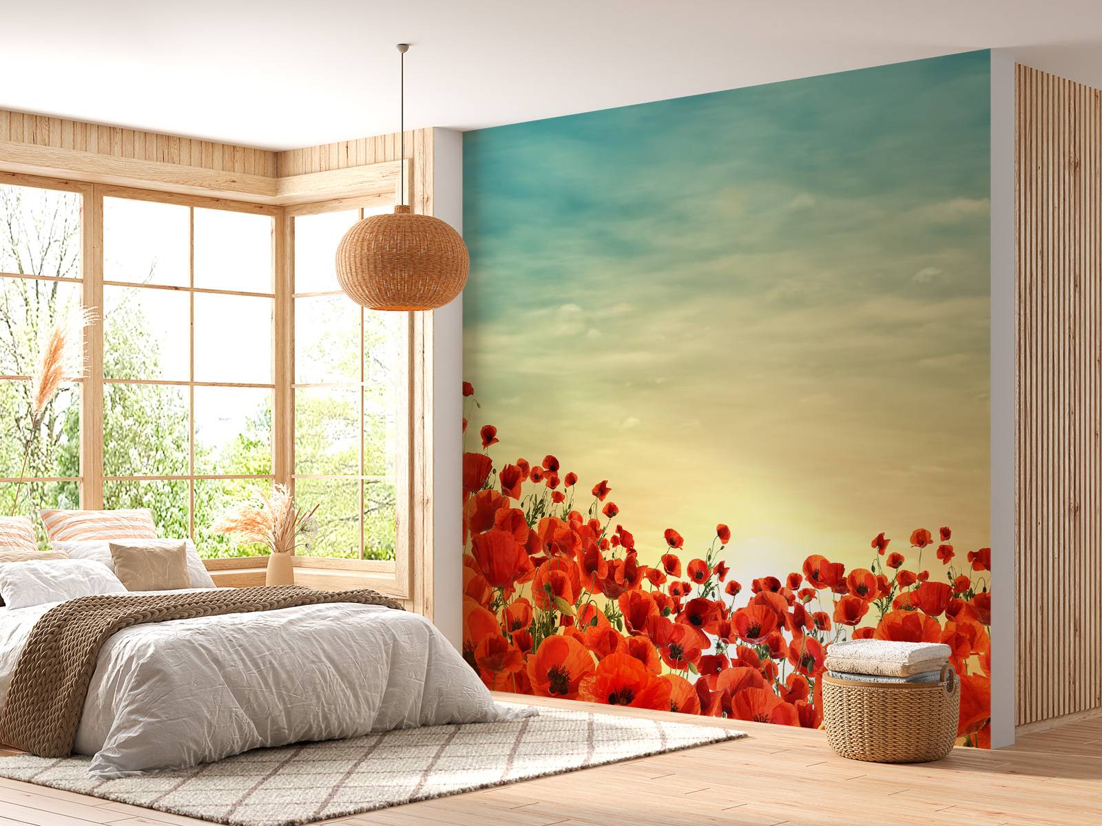 Coquelicots au coucher du soleil