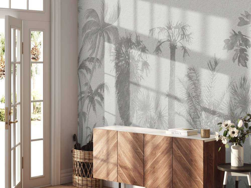 Vintage jungle en nuances de gris
