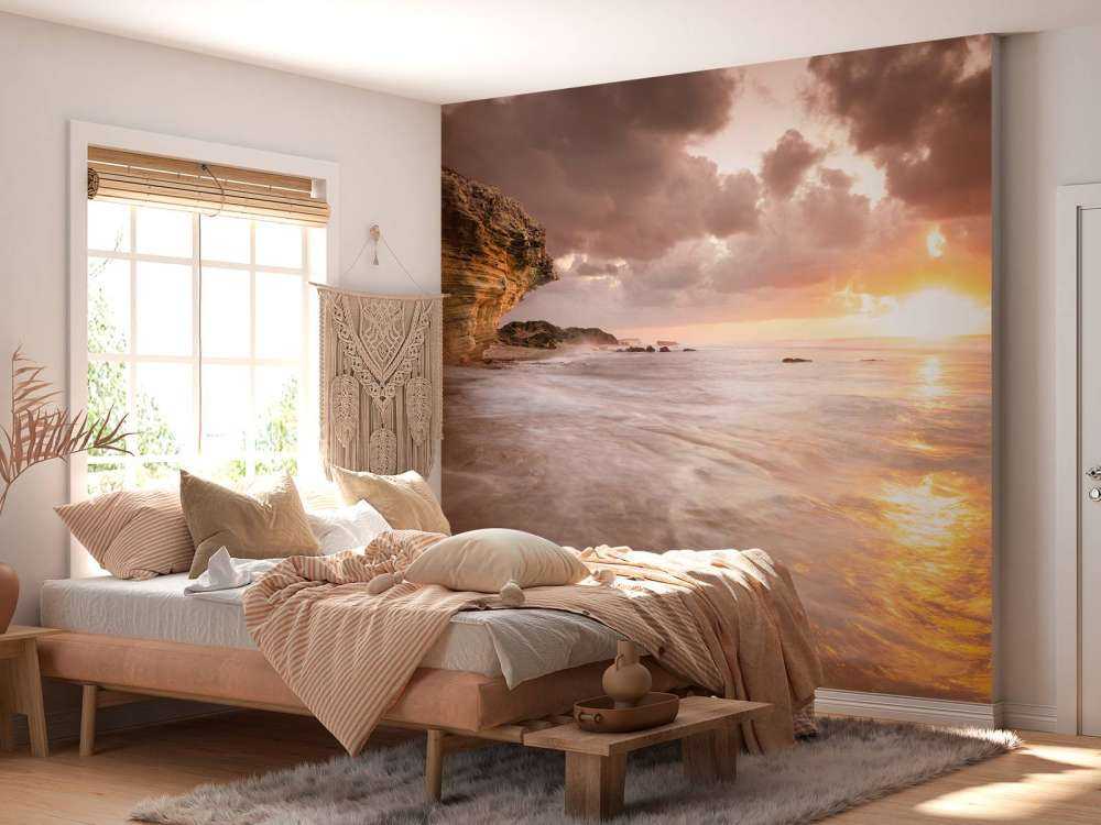 Coucher de soleil sur les rochers