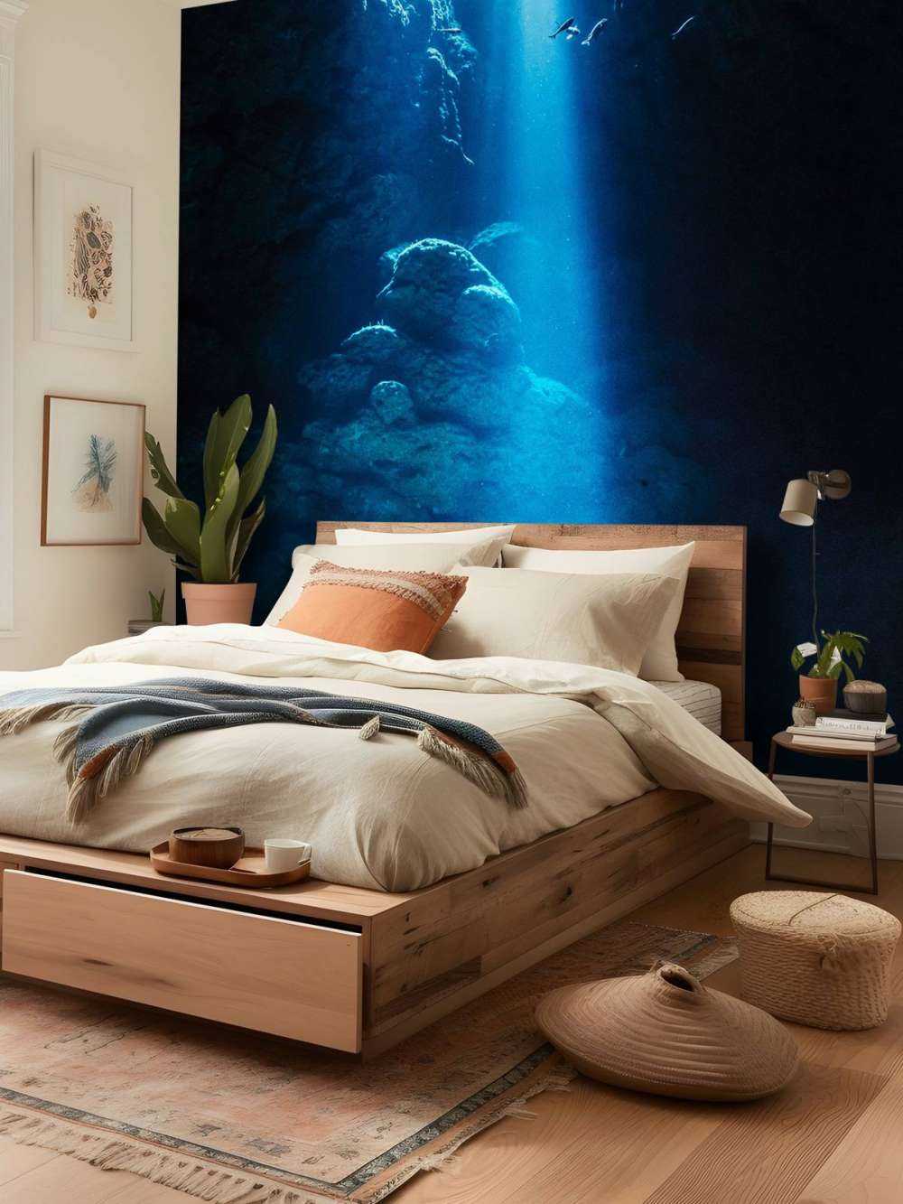 Lumière dans une grotte