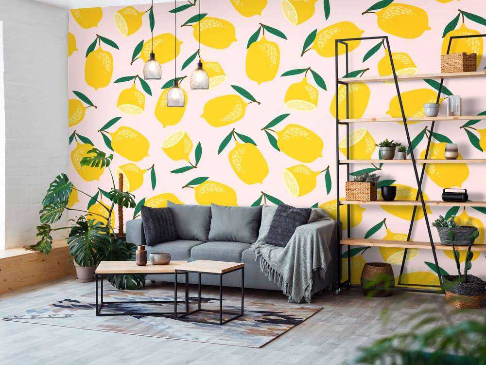 MOTIFS CITRON ROSE
