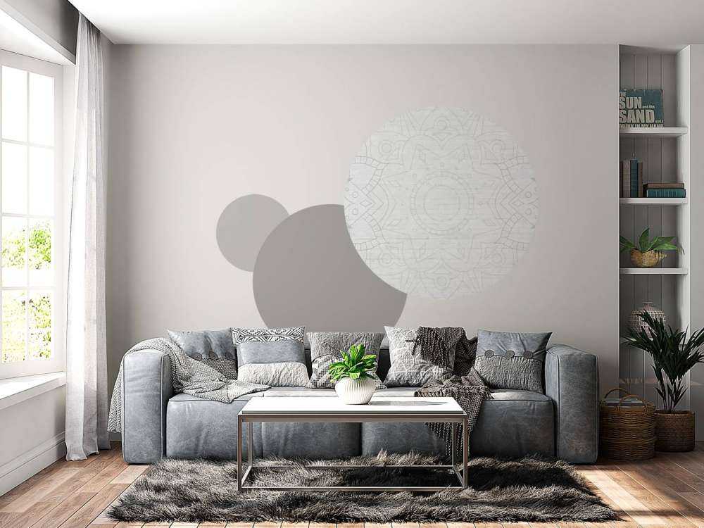 Mandala géométrique blanc
