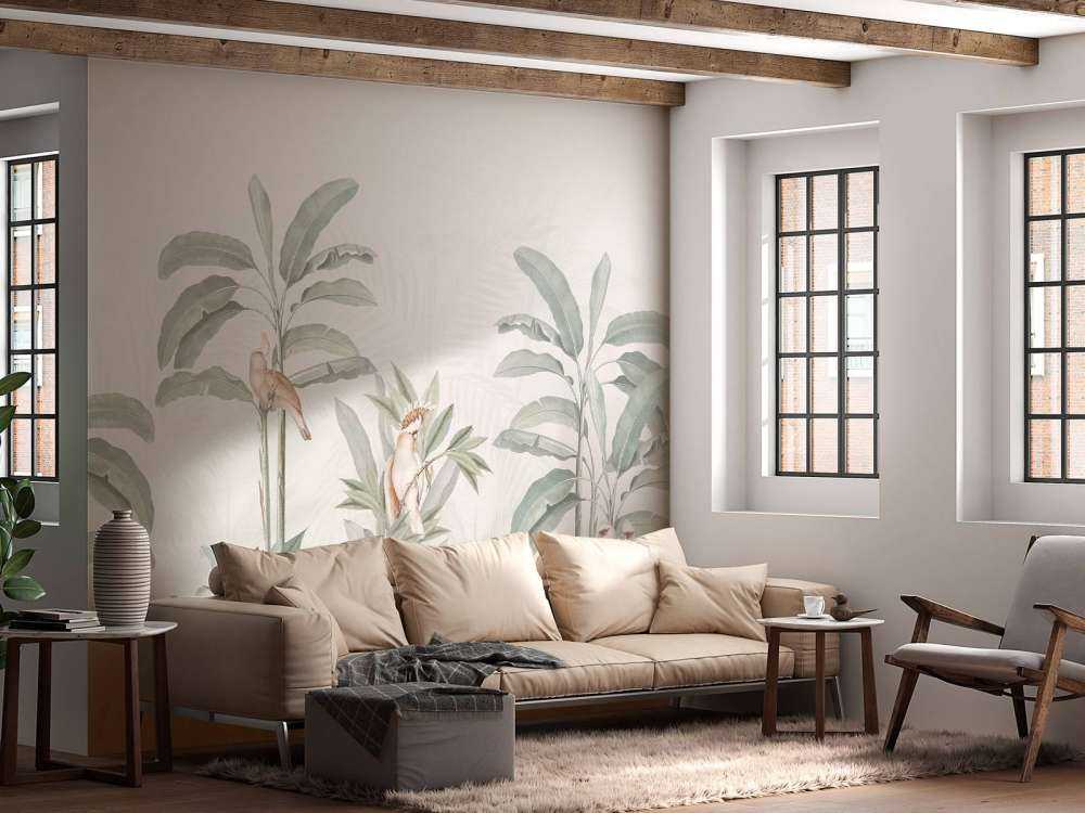 Paysage de la jungle vintage - pastel